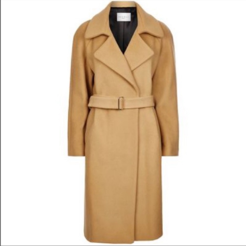 Sandro wool malory camel coat